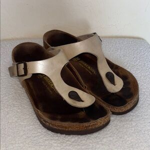 Birkenstock Cream Leather Sandals